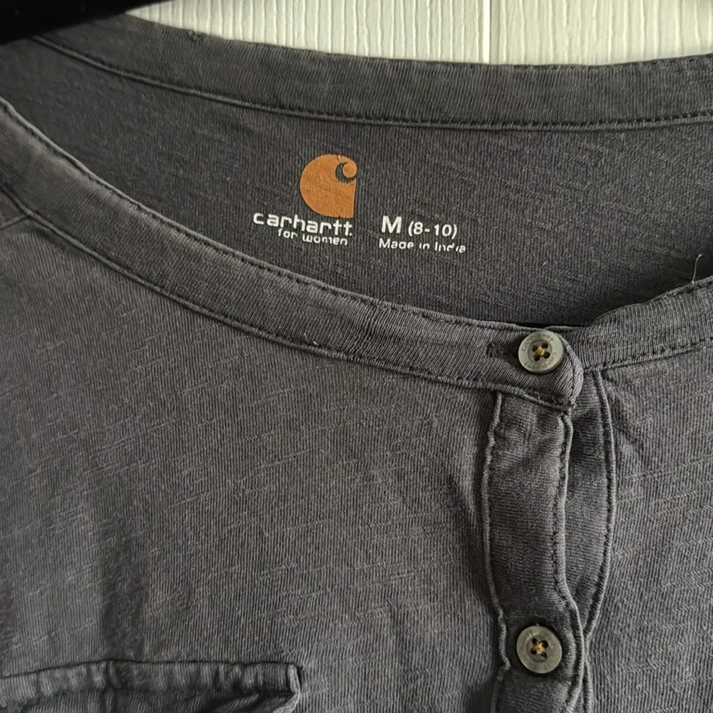 Carhartt | Women’s Gray | Button Down Long Sleeve Shirt | size M
